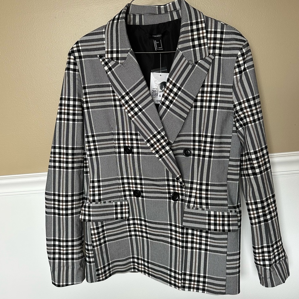 Plaid Oversized Blazer S
